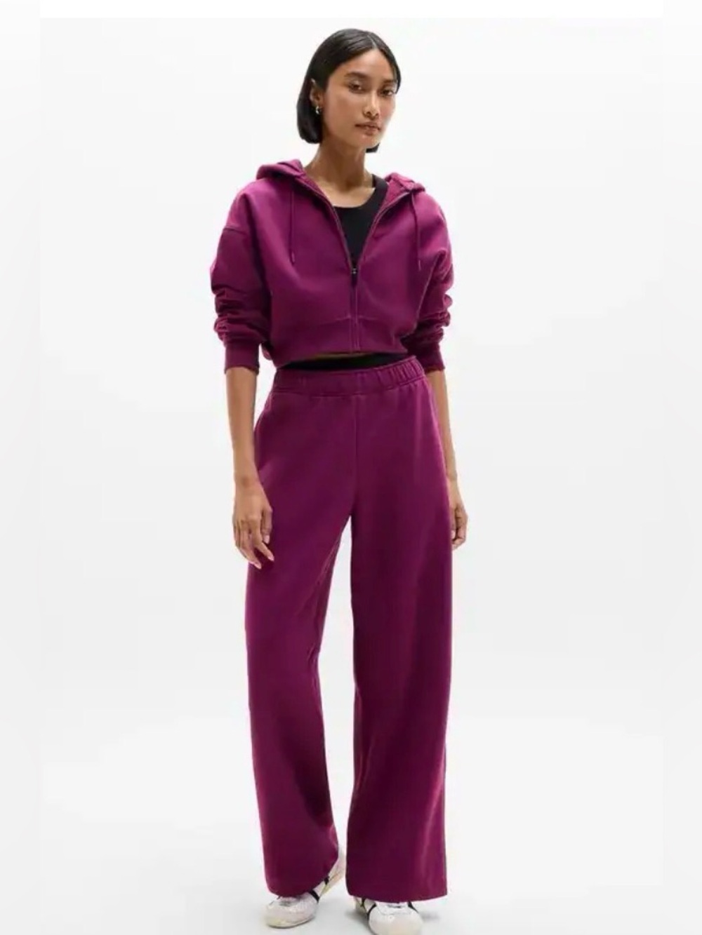 NWT Athleta Forever Plum Wide Leg Sz Small